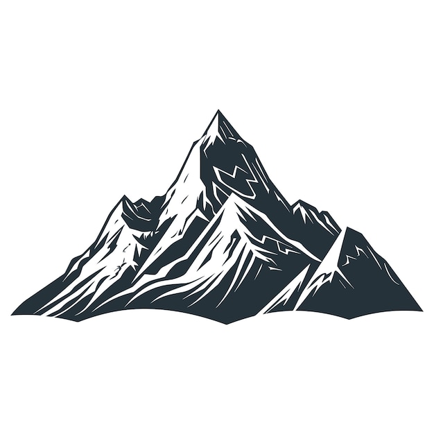 Vetor de ícone de silhueta de montanha