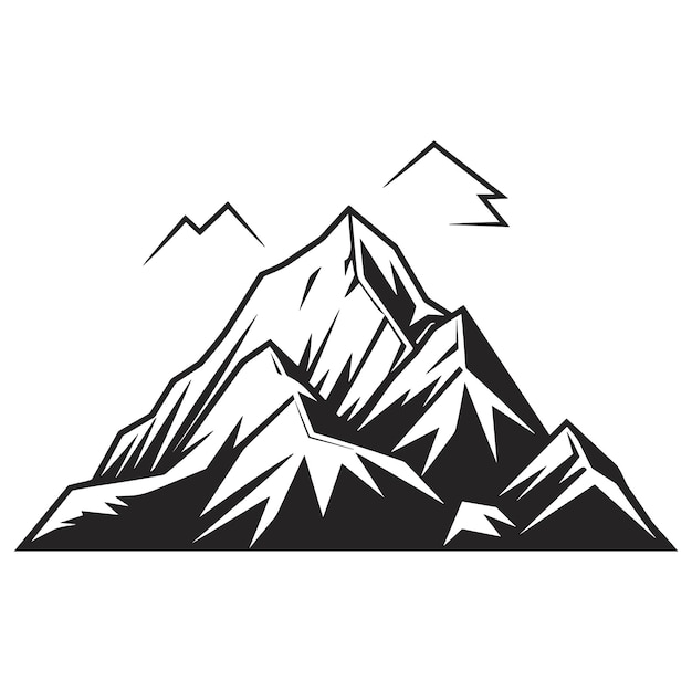 Vetor de ícone de silhueta de montanha