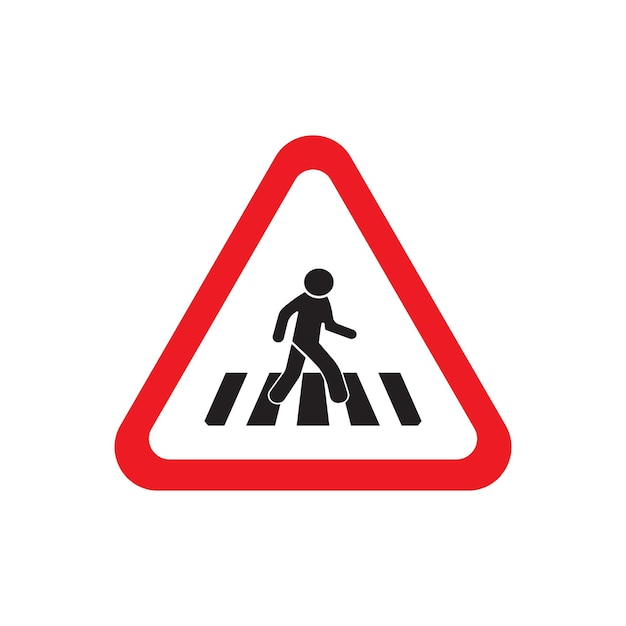 vetor de ícone de travessia de zebra