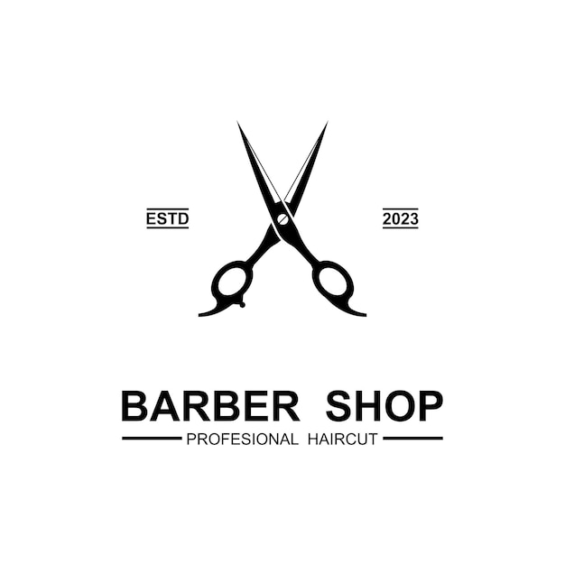 Vetor vetor de ícone do logotipo da barbearia