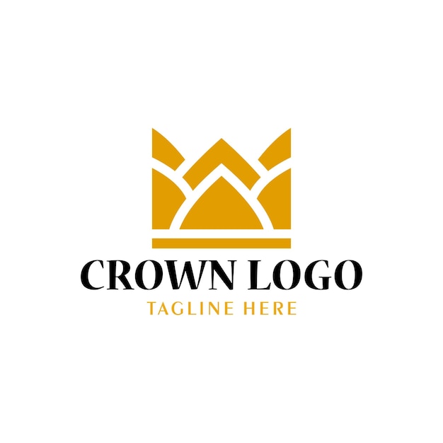 Vetor vetor de ícone do logotipo da coroa isolado