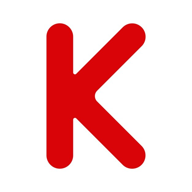 Vetor de ícone do logotipo da letra k