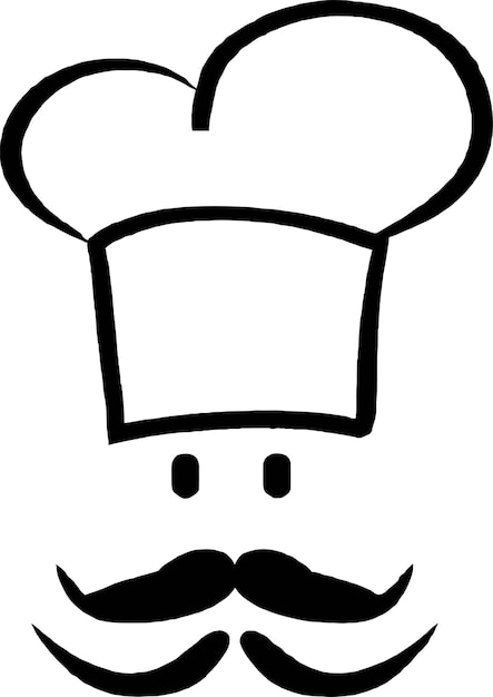 Vetor vetor de ícone do logotipo do chef mexendo