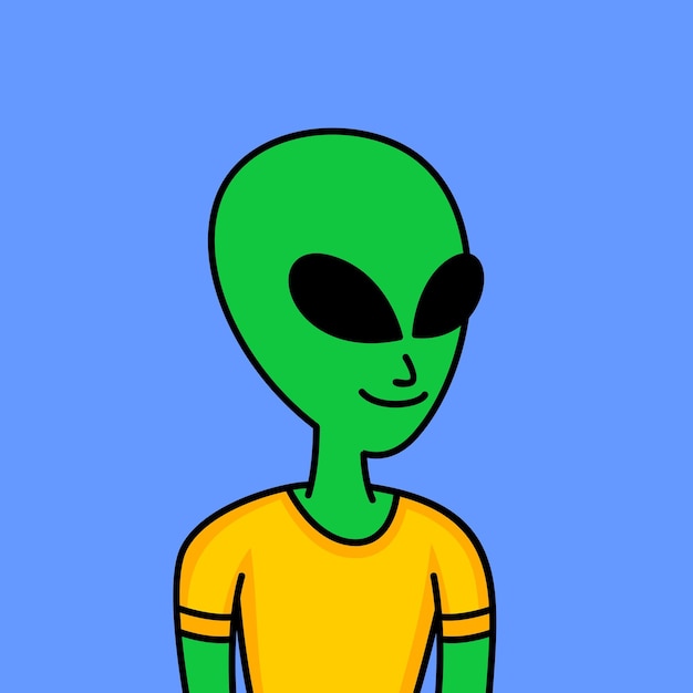 alienígena verde de desenho animado 8078737 Vetor no Vecteezy