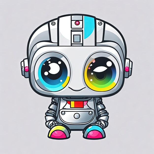 vetor de ilustração Cute Funny Baby Robot