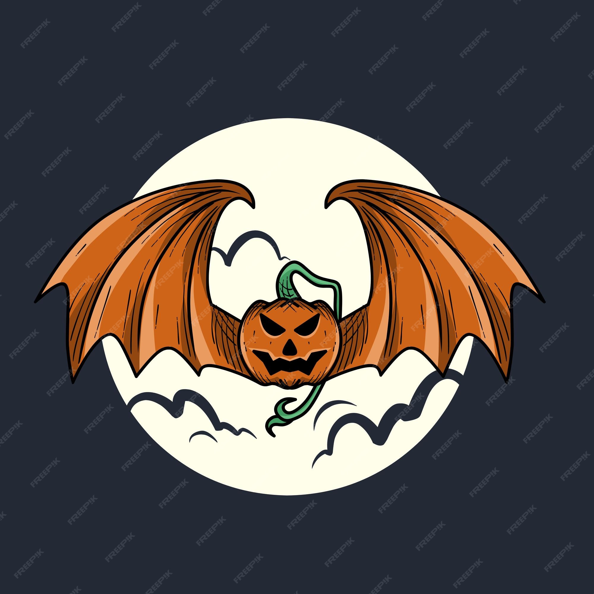 Vetor De Ilustração De Abóbora E Morcego No Halloween Perfeito Para  Impressão PNG , Etc, Monstro Do Dia Das Bruxas, Desenho De Halloween PNG  Imagem para download gratuito