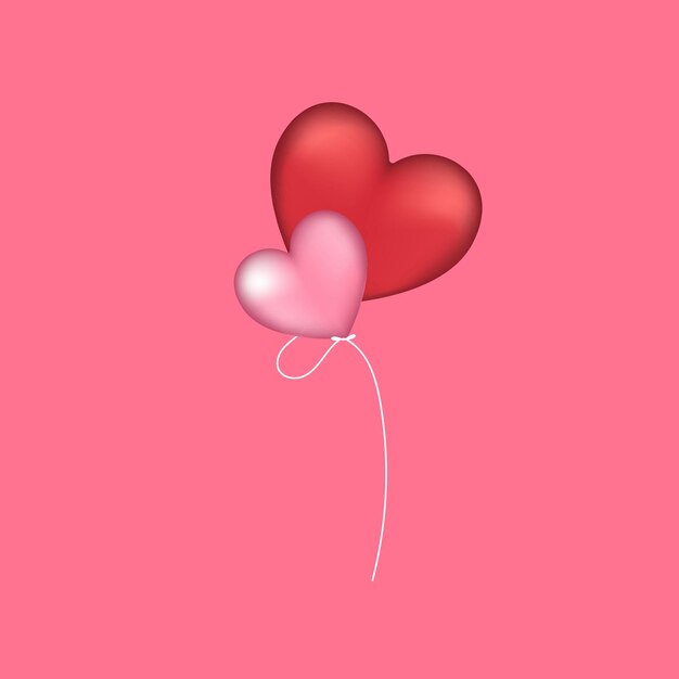 vetor de ilustração de balão vermelho e rosa