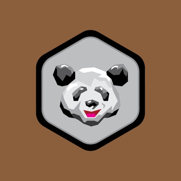 Vetor de ilustração de design de mascote Art Panda