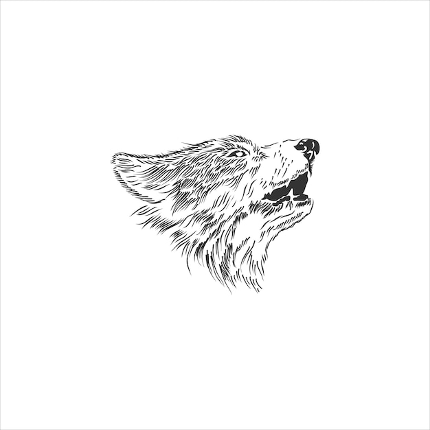 vetor de ilustração de lobo
