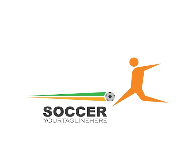 Vetor de ilustração de logotipo e ícone de futebol