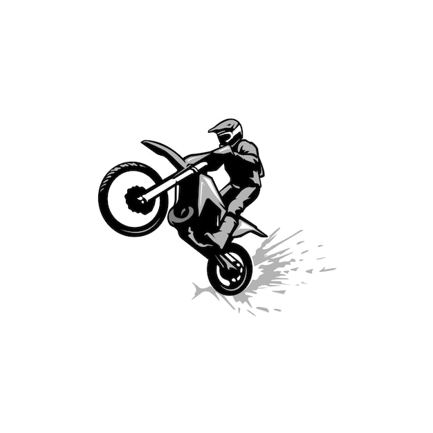 Vetor de ilustração de motocross de motociclista