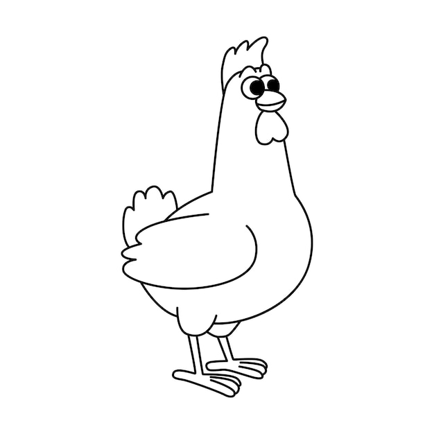 Desenho De Página Do Livro Para Colorir Com Um Animal Fazenda Animado  Galinha Ou Vetor PNG , Desenho De Galinha, Desenho De Carro, Desenho De  Desenho Animado Imagem PNG e Vetor Para