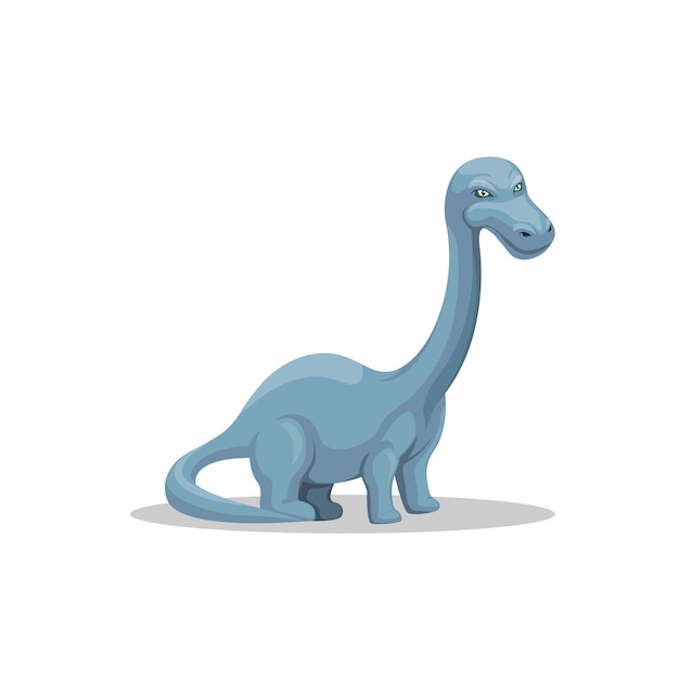 Vetor de ilustração de personagem animal de dinossauro de pescoço longo brachiosaurus