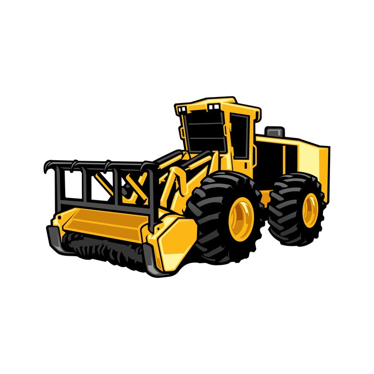vetor de ilustração de triturador de agricultura e silvicultura