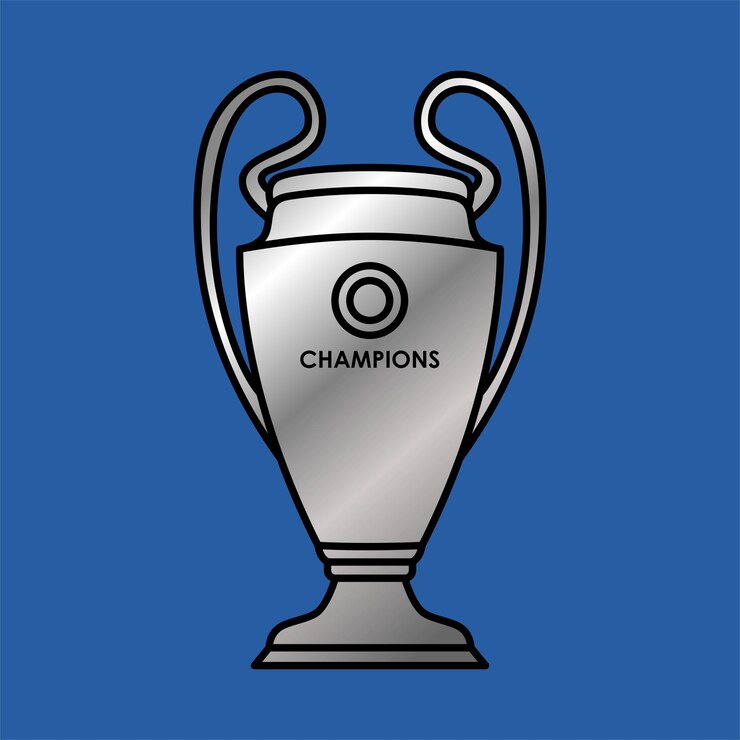 Vetor vetor de ilustração de troféu da liga dos campeões
