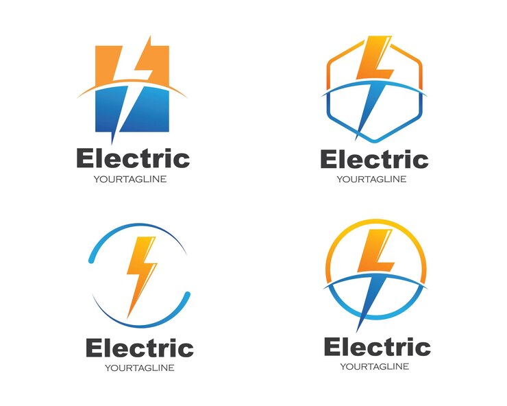 Vetor de ilustração de trovão de energia flash