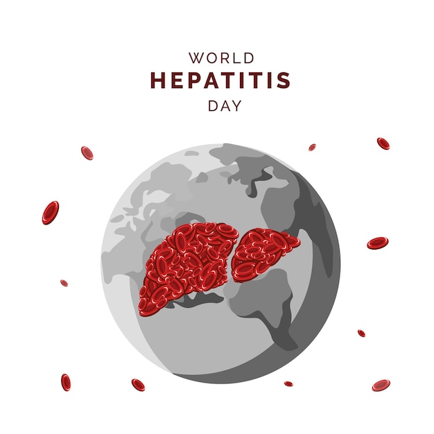 Vetor de ilustração do dia mundial da hepatite