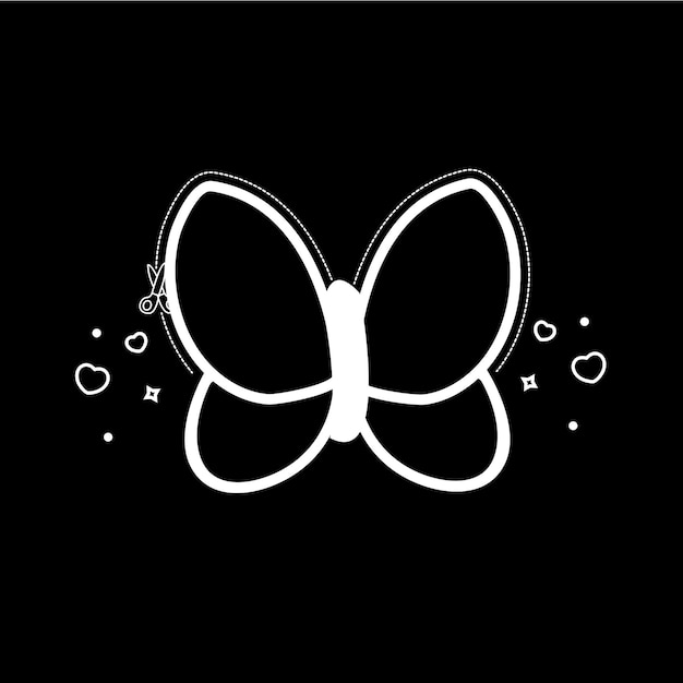 Vetor de ilustração do logotipo da borboleta