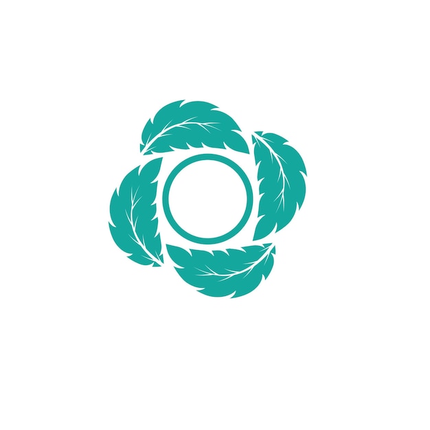 Vetor de ilustração do logotipo da folha de hortelã