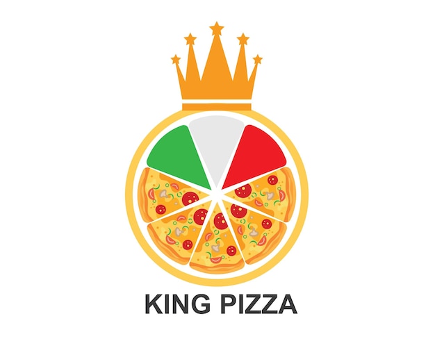 Vetor de ilustração do logotipo do ícone de pizza