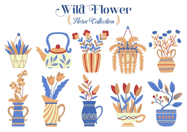 Vetor de ilustração floral para panfleto de cartaz de banner