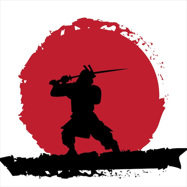 Vetor vetor de ilustração samurai