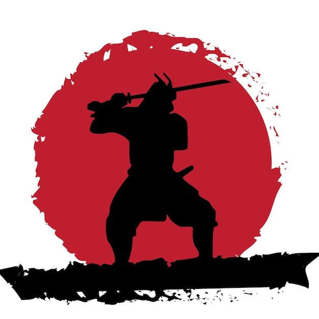 Vetor de ilustração samurai