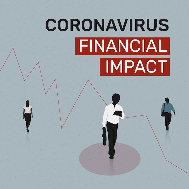 Vetor de impacto financeiro do coronavirus