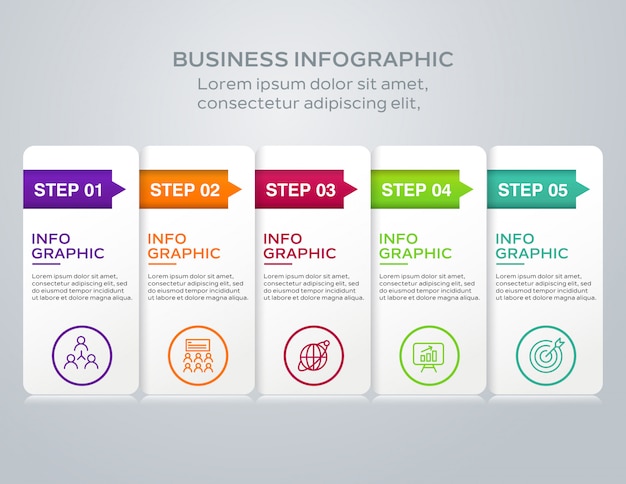 Vetor de infográficos de negócios