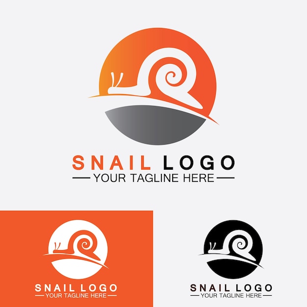 Vetor de inspiração de design moderno criativo de logotipo de caracol