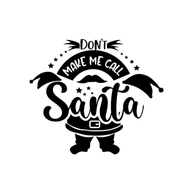 Vetor de letras svg de citações engraçadas de natal