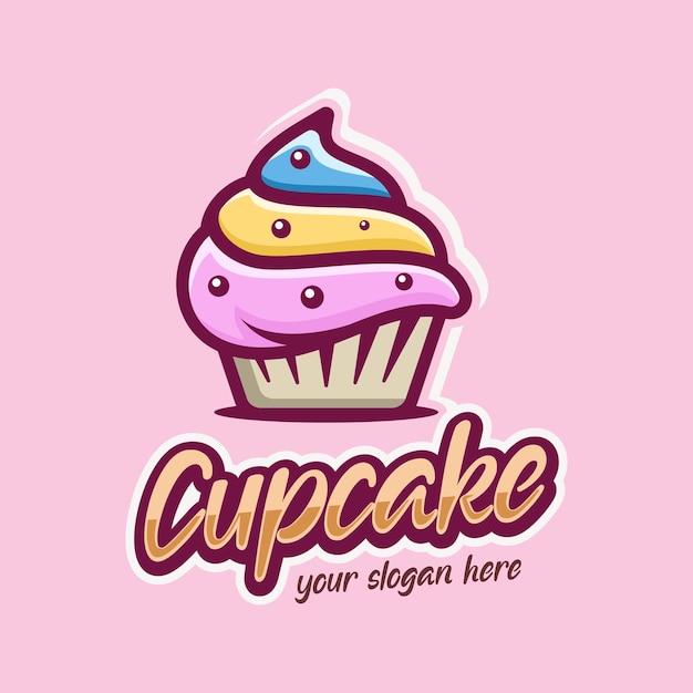vetor de logotipo de cupcake