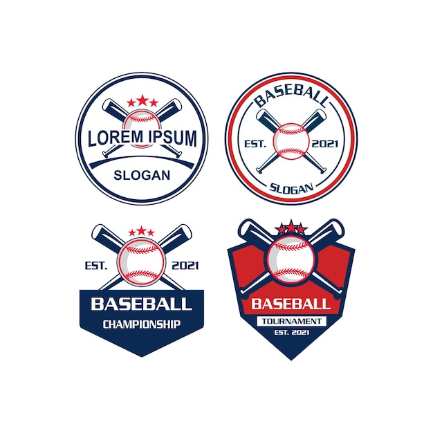 Vetor vetor de logotipo de esporte de logotipo de beisebol