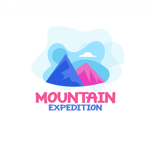 Vetor de logotipo de expedição de montanha