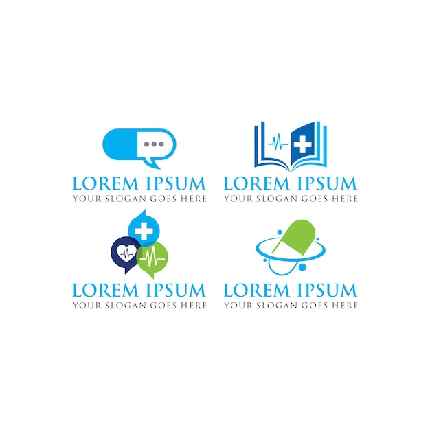 Vetor de logotipo de farmácia de logotipo médico