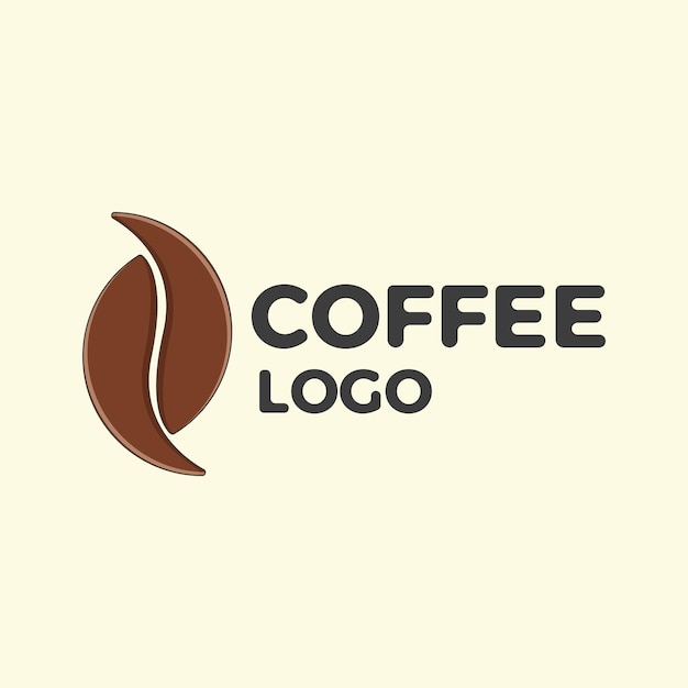 Vetor de logotipo de feijão de café Ilustração design de logotipo de café