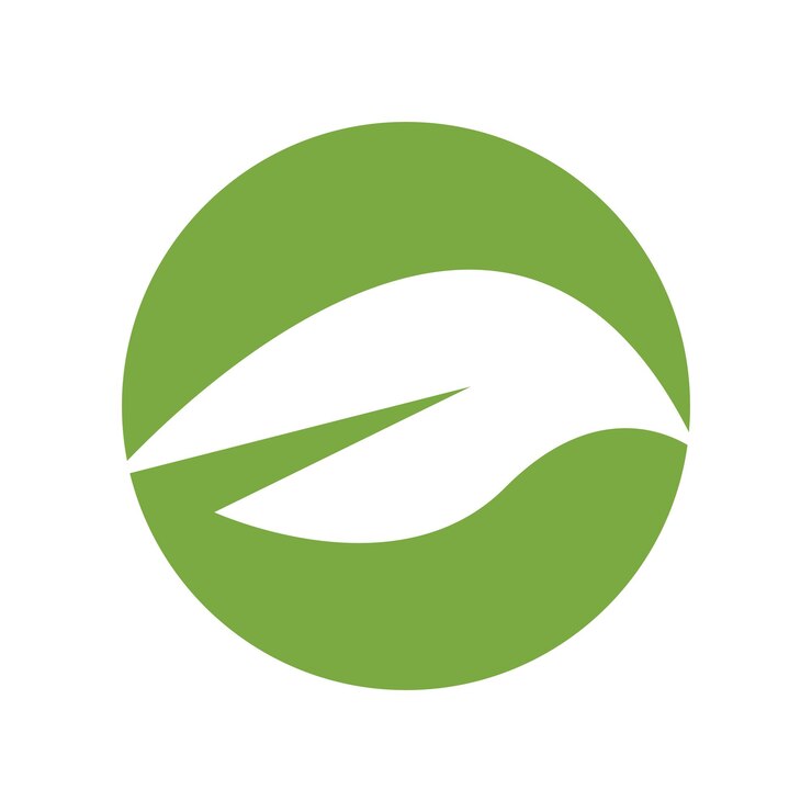 Vetor vetor de logotipo de folha verde