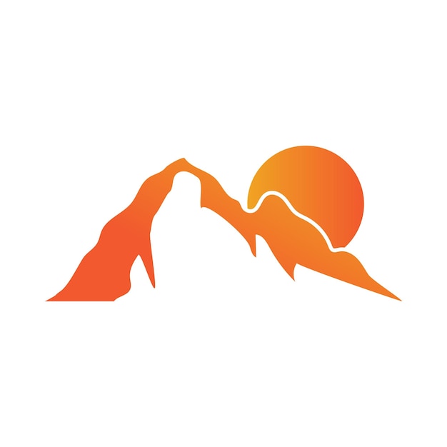 Vetor de logotipo de ilustração de montanha e design de símbolo