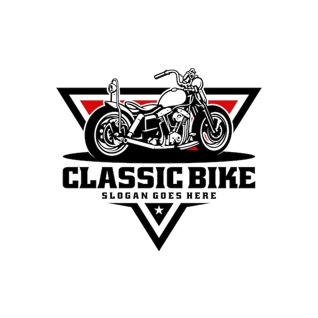 Vetor de logotipo de ilustração de motocicleta vintage