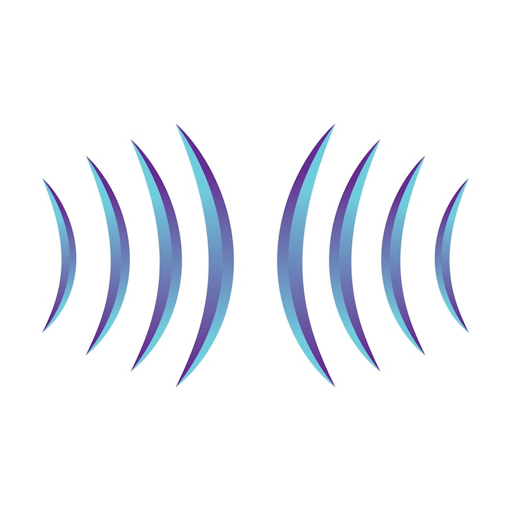 Vetor vetor de logotipo de ilustração de onda sonora