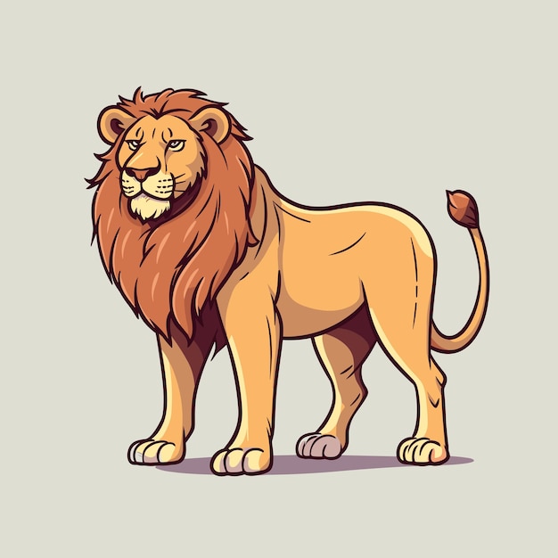 Vetor de logotipo de leão fofo