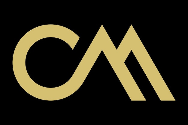 Vetor vetor de logotipo de luxo cm