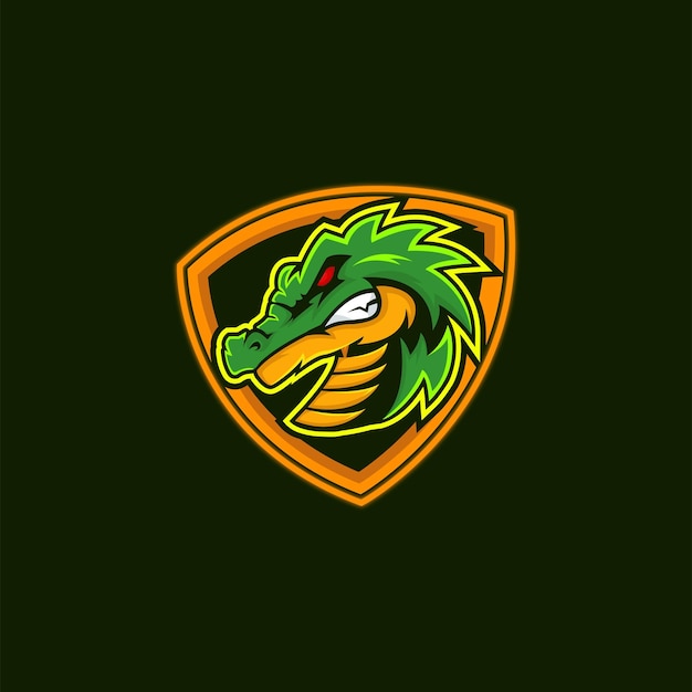 Vetor de logotipo de mascote de crocodilo