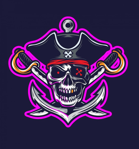 Vetor de logotipo de pirata