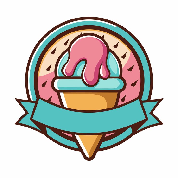 Vetor vetor de logotipo de sorvete