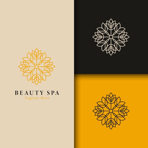 Vetor de logotipo de spa e beleza