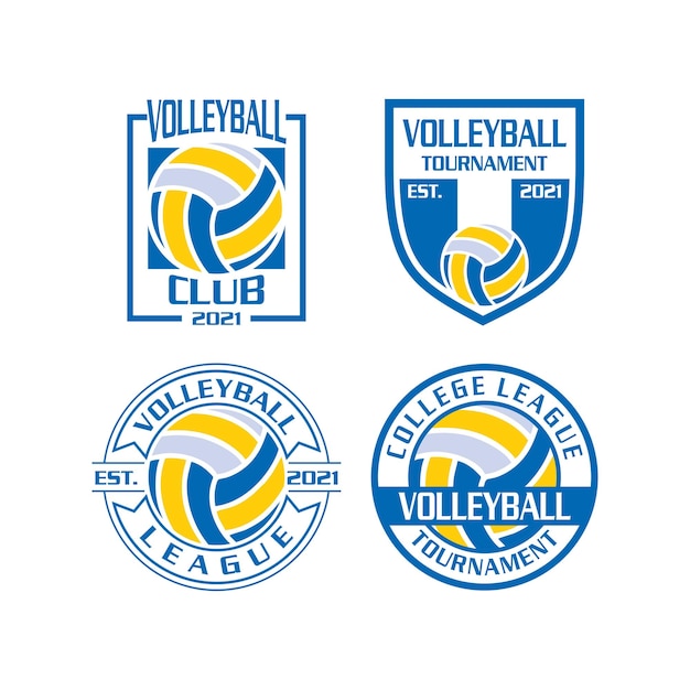 Vetor de logotipo de torneio de logotipo de vôlei