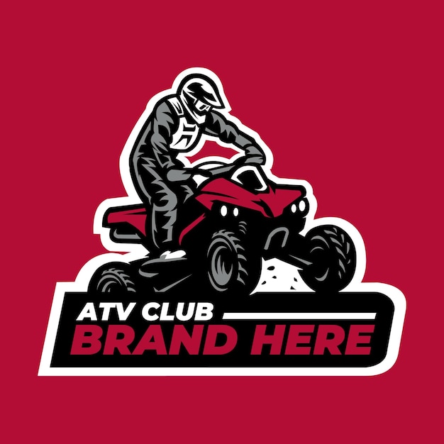 Vetor de logotipo do clube offroad atv isolado. melhor para a indústria relacionada com atv