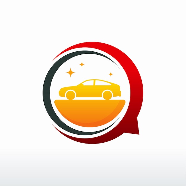 Vetor de logotipo do fórum automotivo, conceito de logotipo de discussão de carro, conceito de design, logotipo, elemento de logotipo para modelo