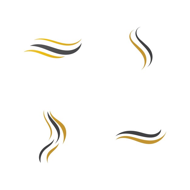 Vetor de logotipo e símbolos de onda de cabelo